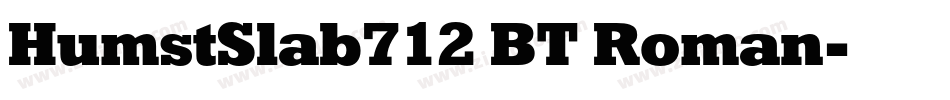 HumstSlab712 BT Roman字体转换